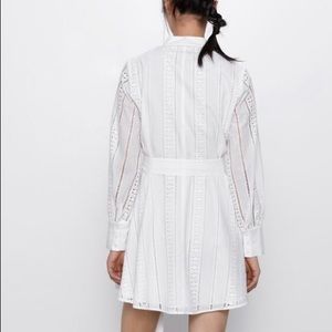 Zara Dress embroidered white